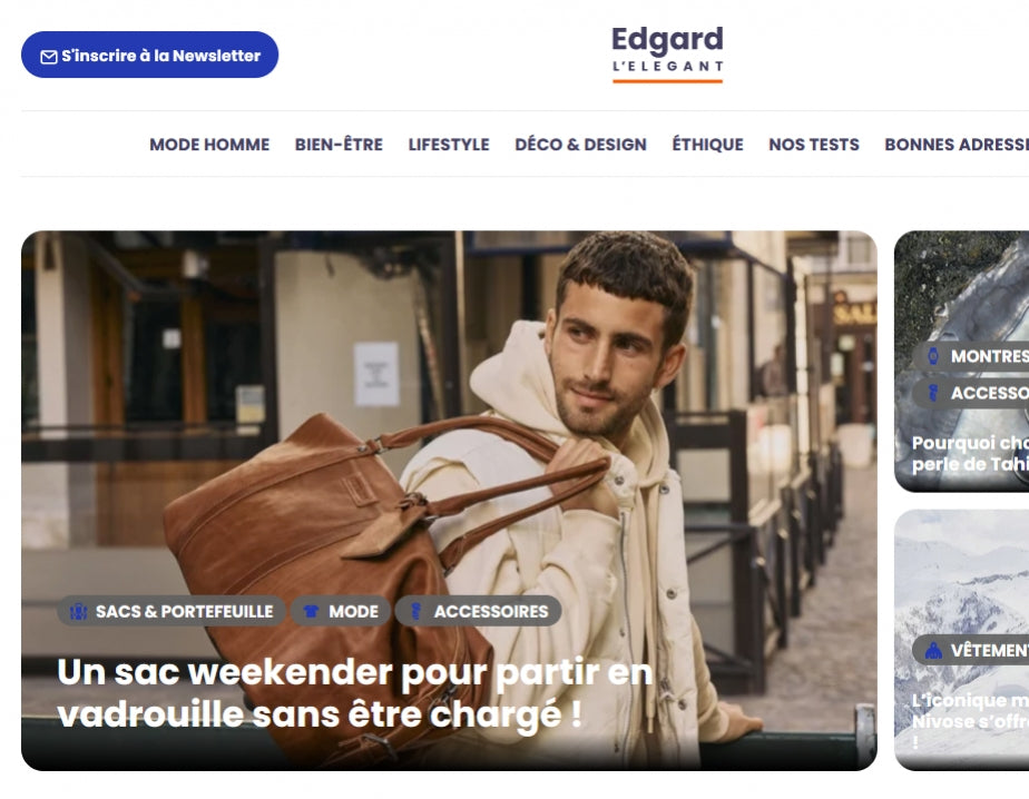 Découvrez Notre Sac Weekender à travers le Blog Edgard l'Élégant