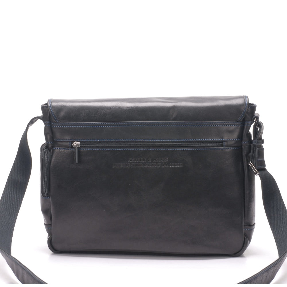 Pablo leather messenger bag