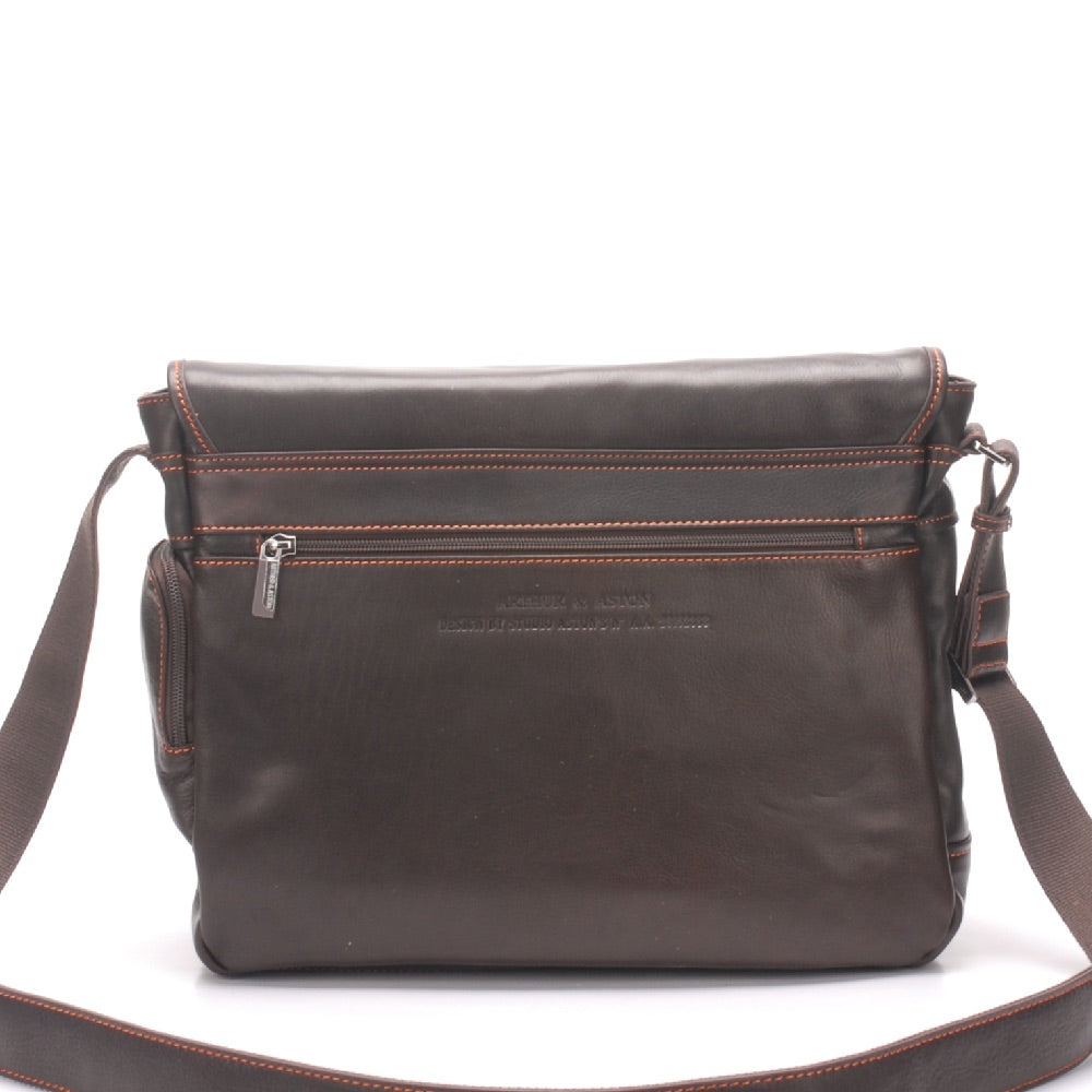 Pablo leather messenger bag