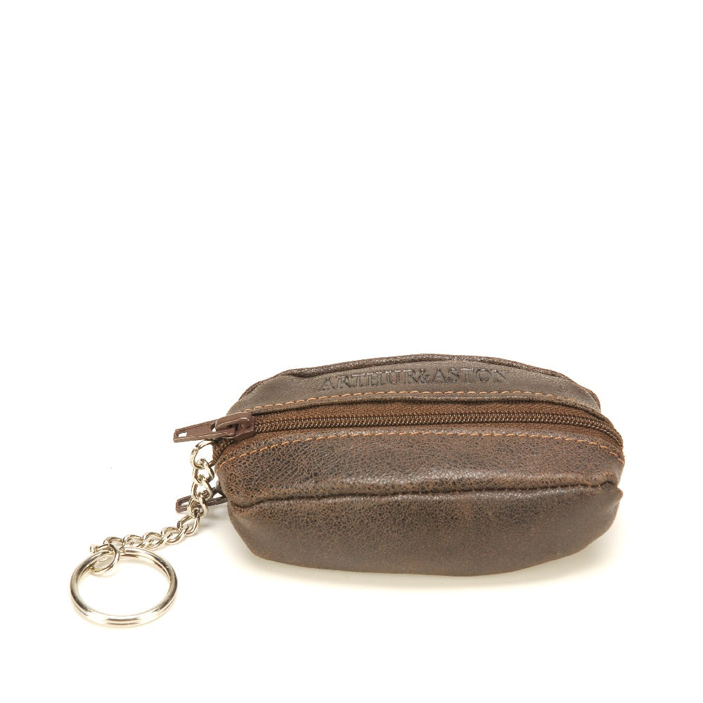 Diego leather coffee bean purse