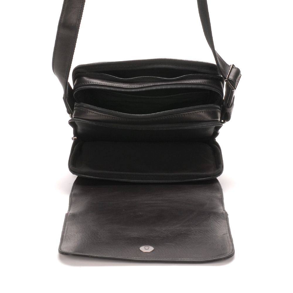 Pablo leather flap crossbody bag