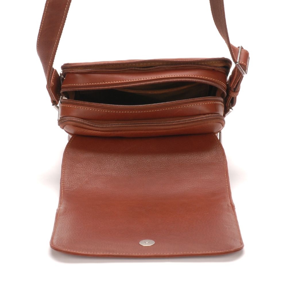 Pablo leather flap crossbody bag