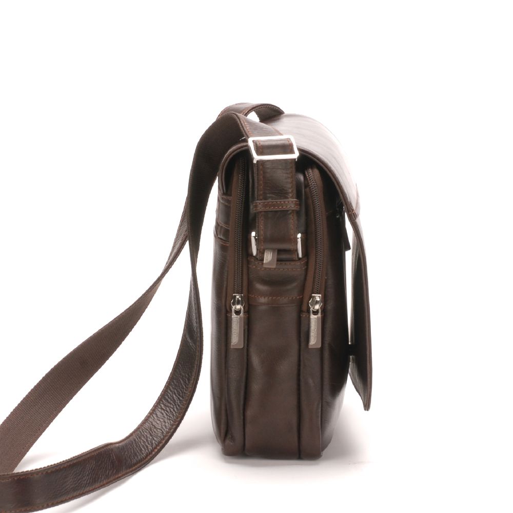 Pablo leather flap crossbody bag