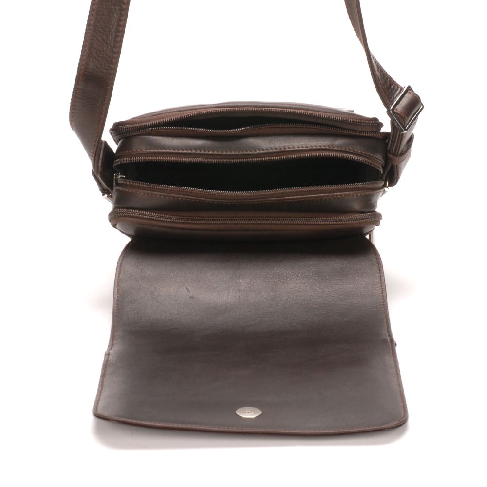 Pablo leather flap crossbody bag