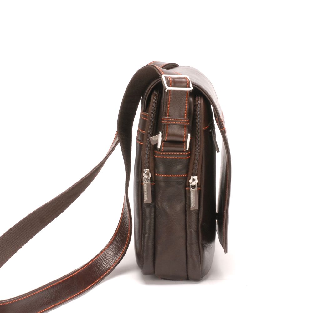 Pablo leather flap crossbody bag