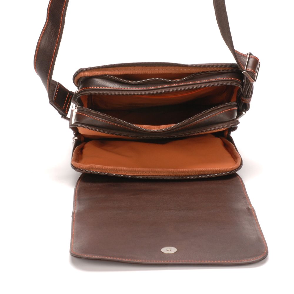 Pablo leather flap crossbody bag