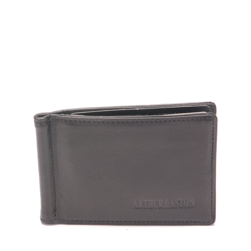 Pablo leather money clip card holder