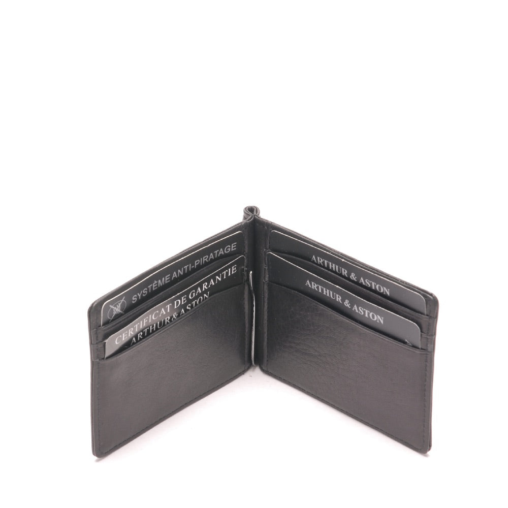 Pablo leather money clip card holder