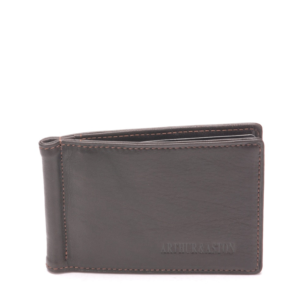 Pablo leather money clip card holder