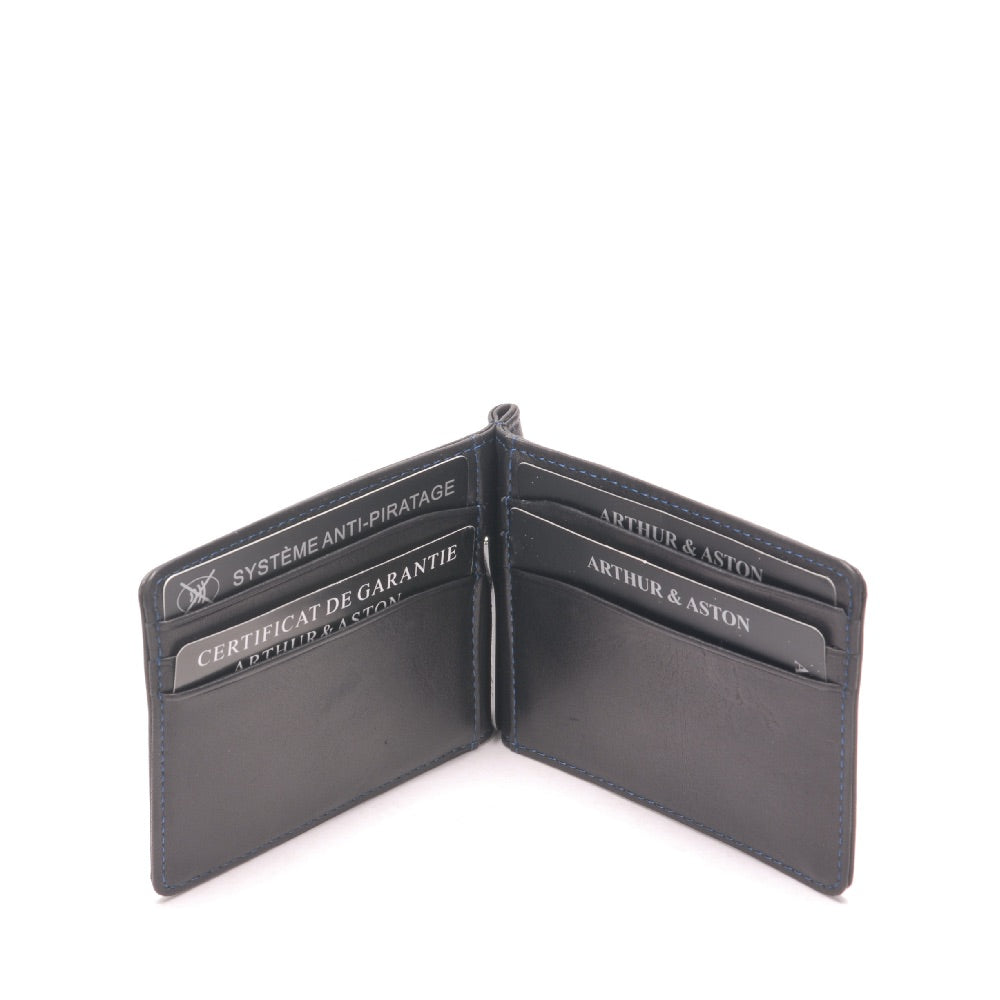 Pablo leather money clip card holder