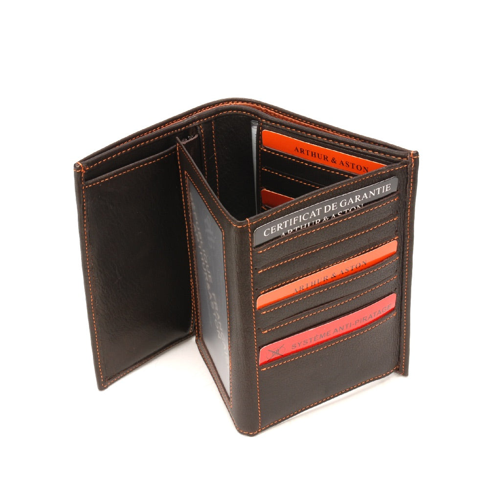 Dipped leather wallet