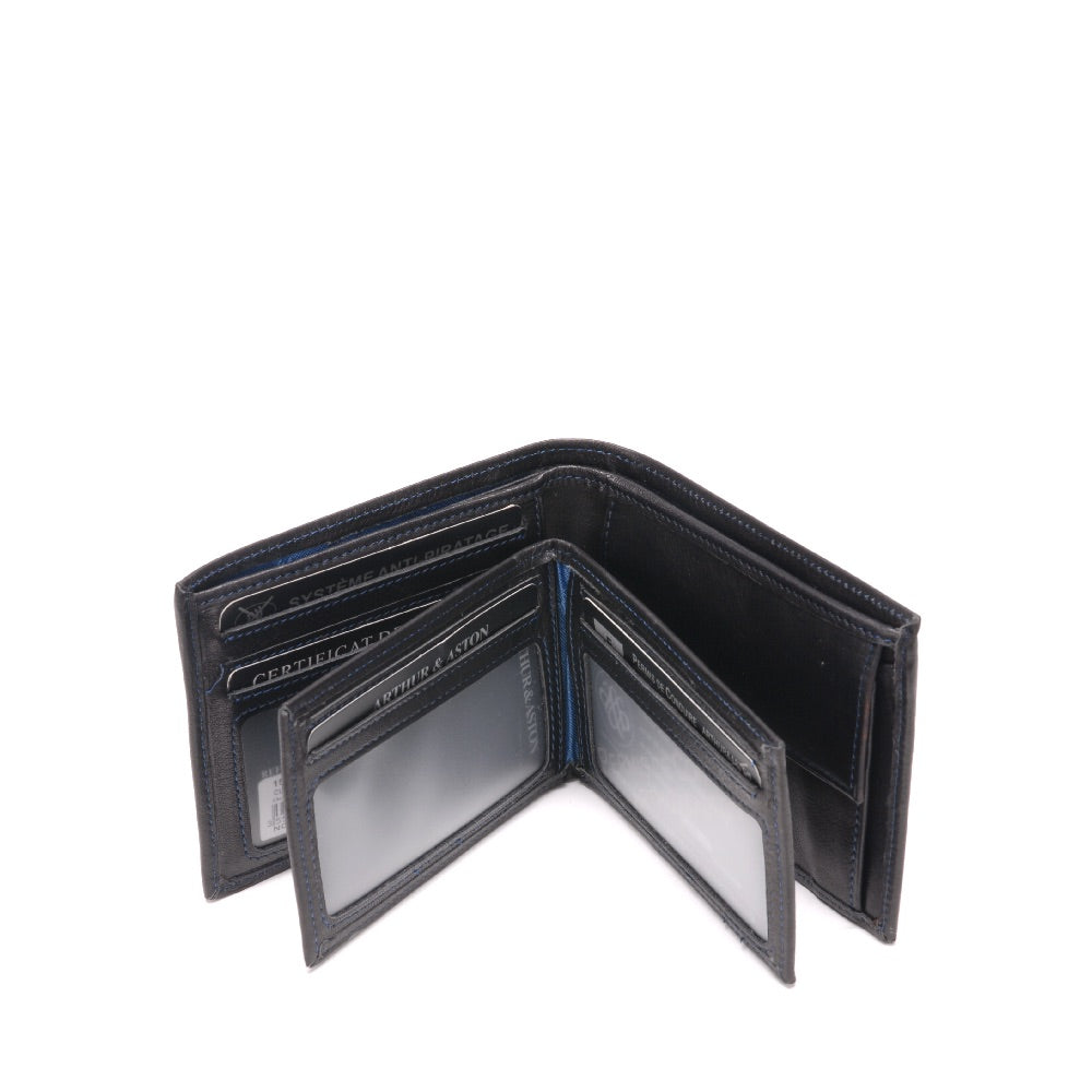 Italian wallet and card holder Pablo dipped leather