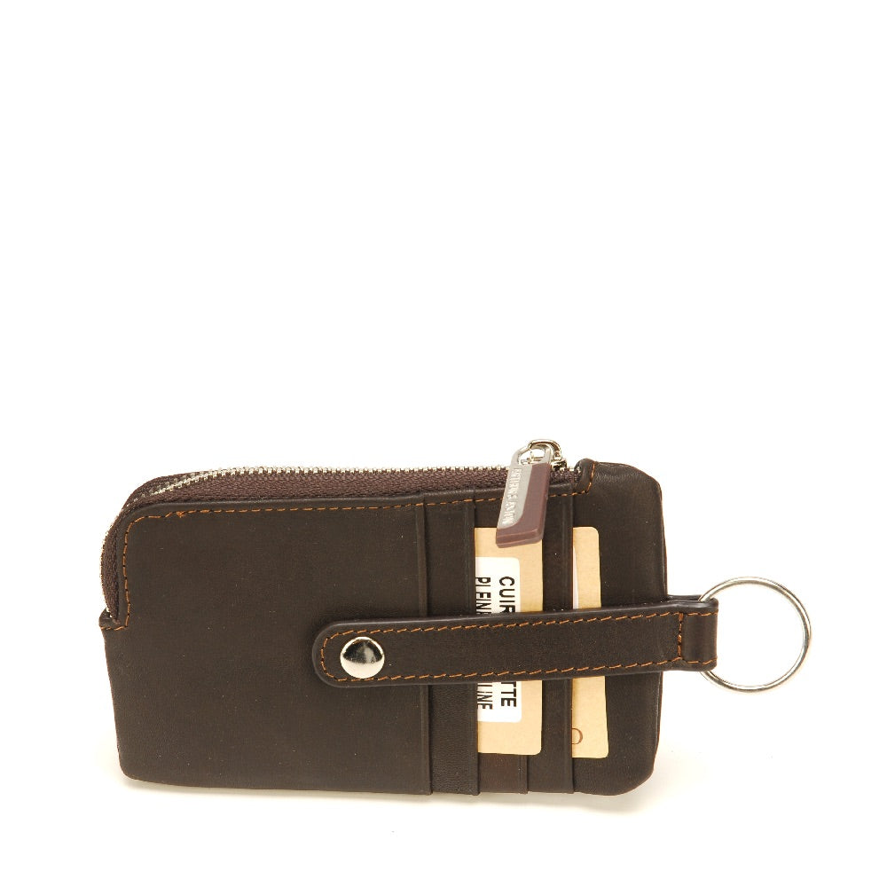 Pablo key and coin holder in dipped leather