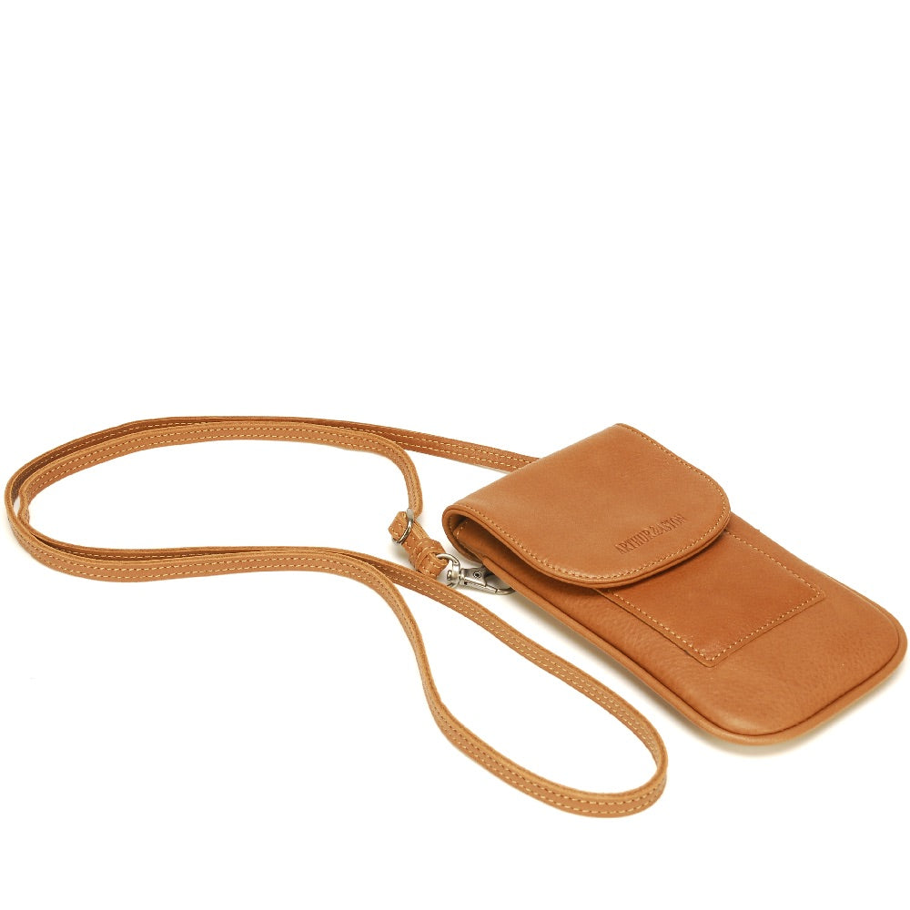 Johany leather shoulder phone pouch