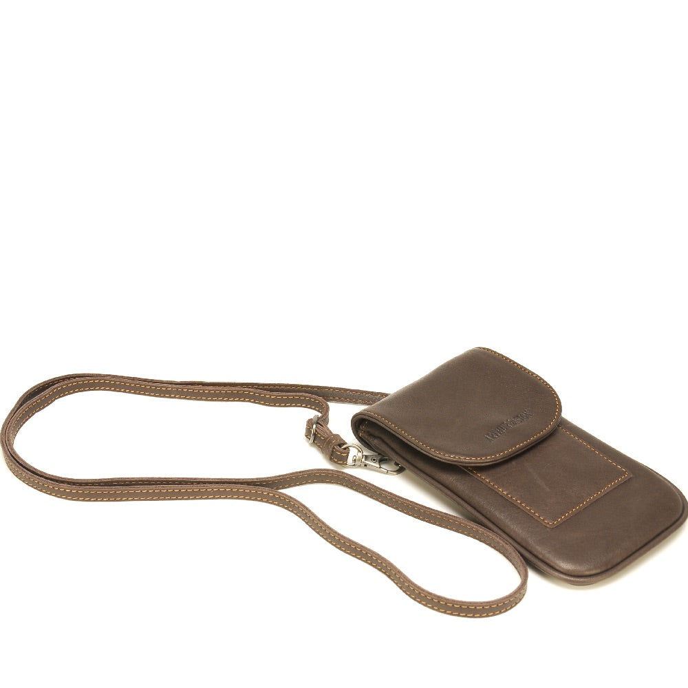 Johany leather shoulder phone pouch