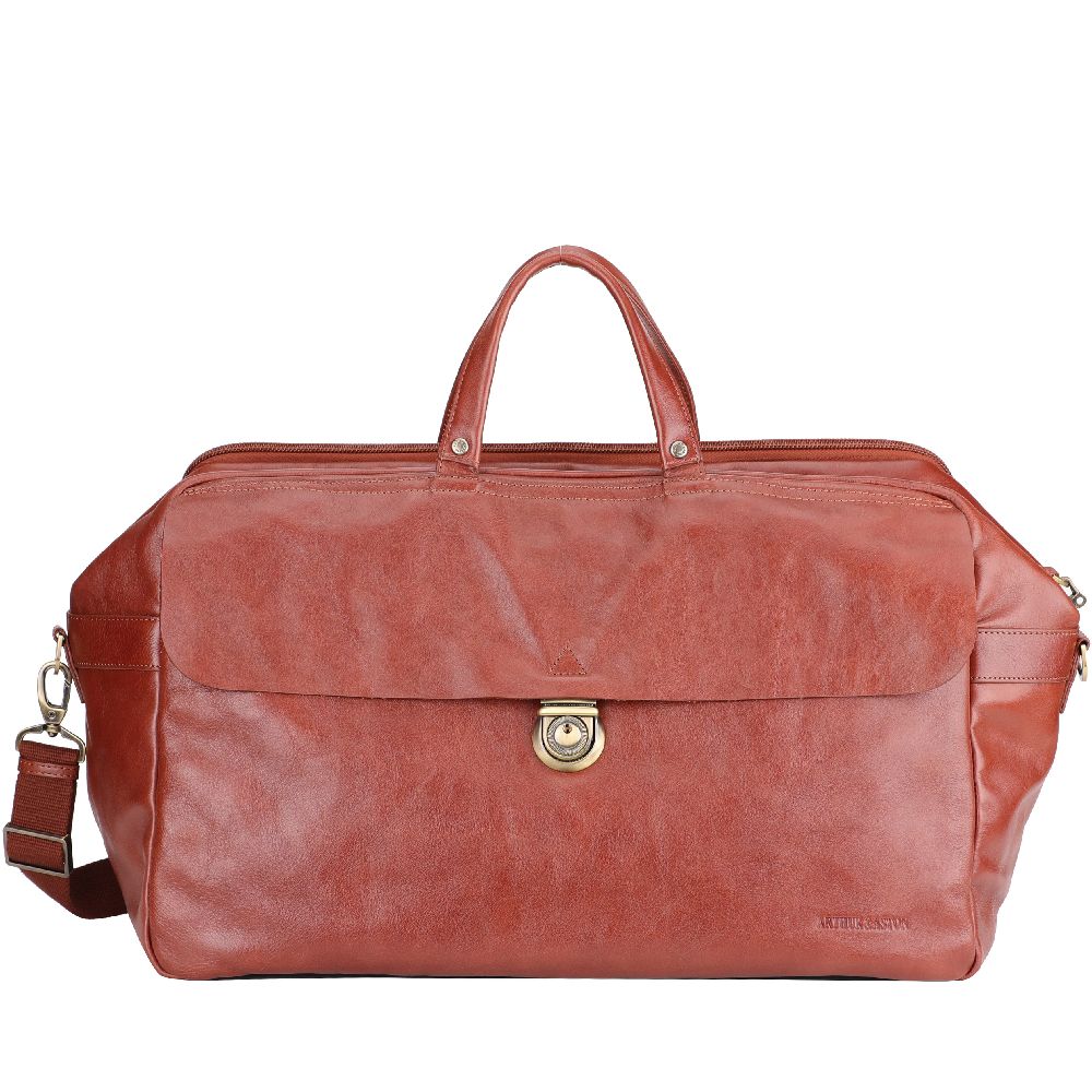 Sergio travel bag in vegetable cowhide leather