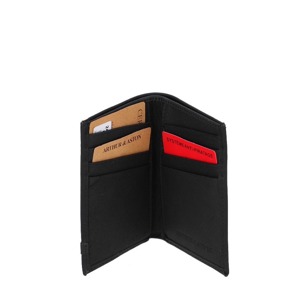 Black Leather Card Holder