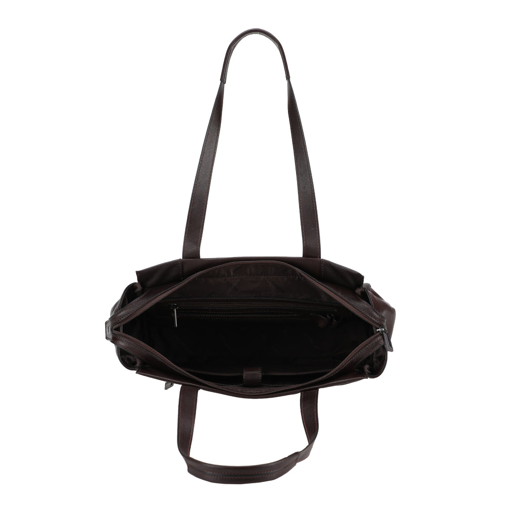 L Leon Leather Shoulder Bag