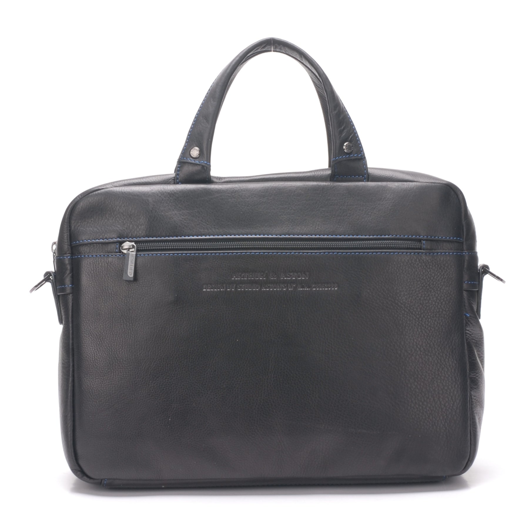 Pablo 1-gusset briefcase in dipped leather