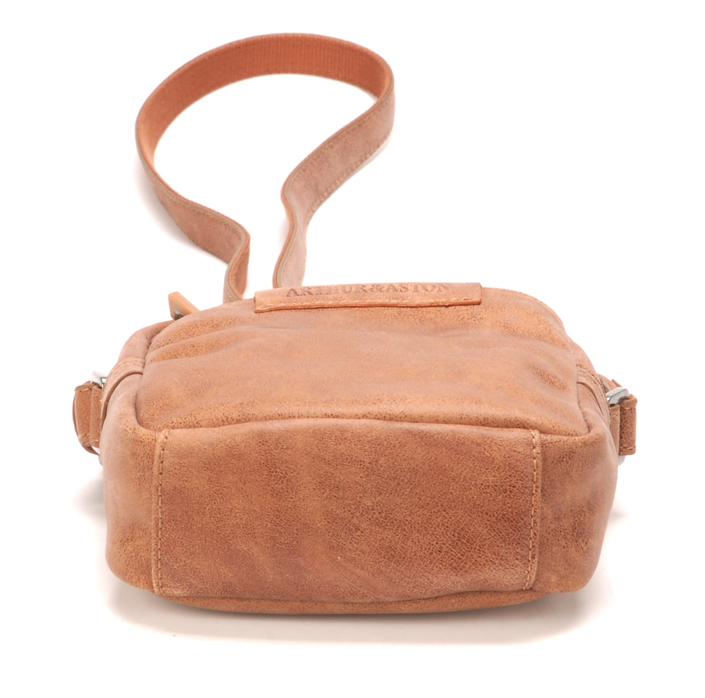 Sac travers petit modèle cuir vachette Marron