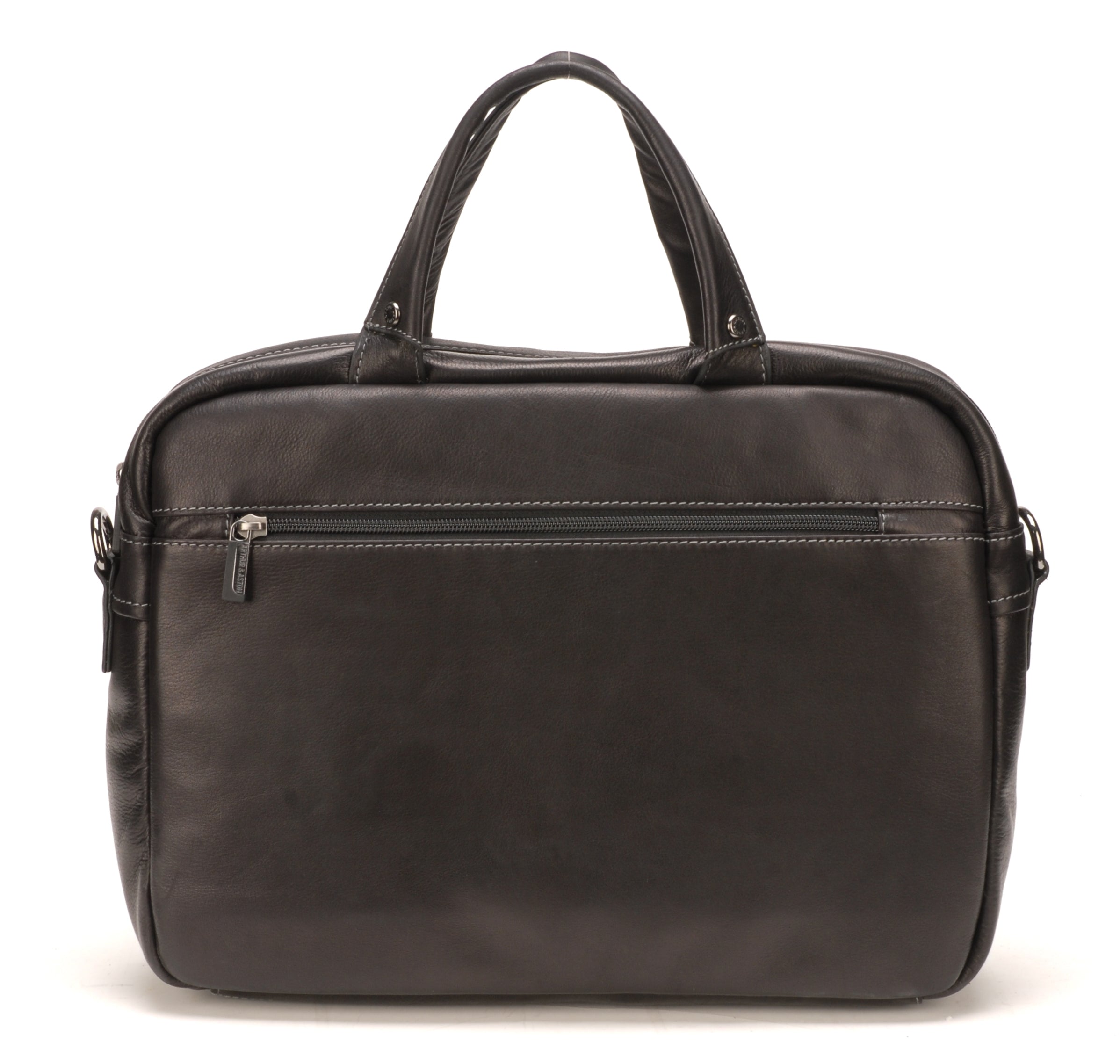 Pablo 1-gusset briefcase in dipped leather