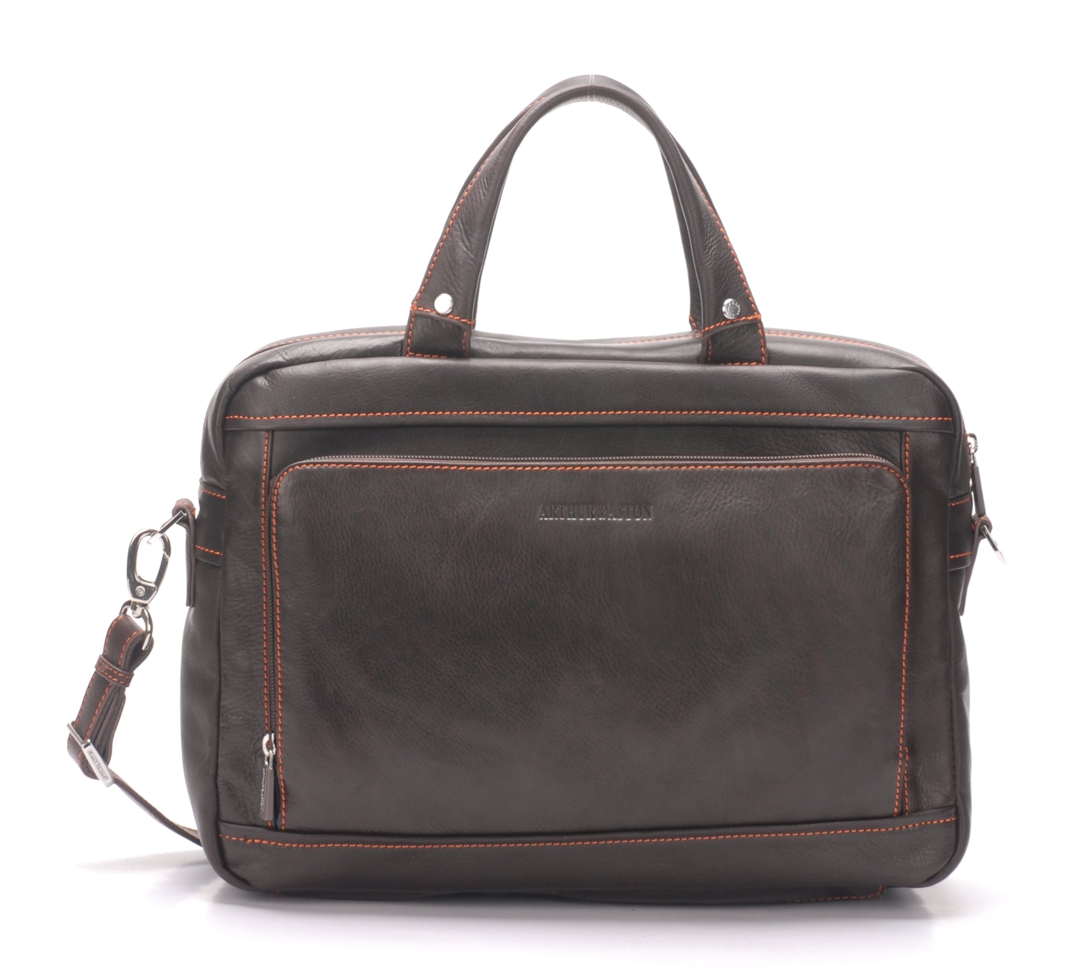 Pablo 1-gusset briefcase in dipped leather