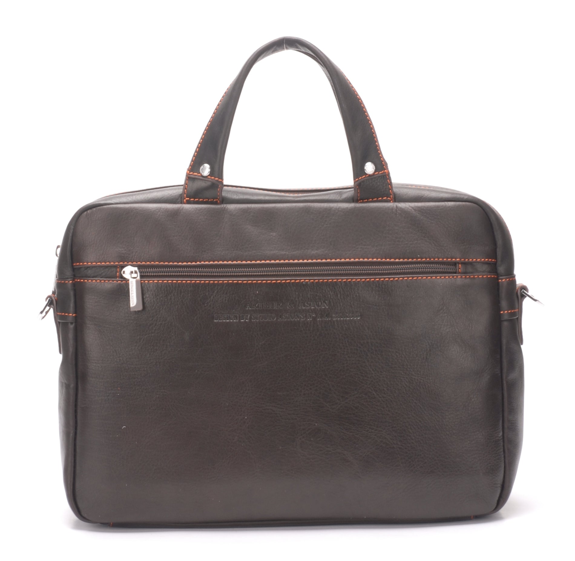 Pablo 1-gusset briefcase in dipped leather