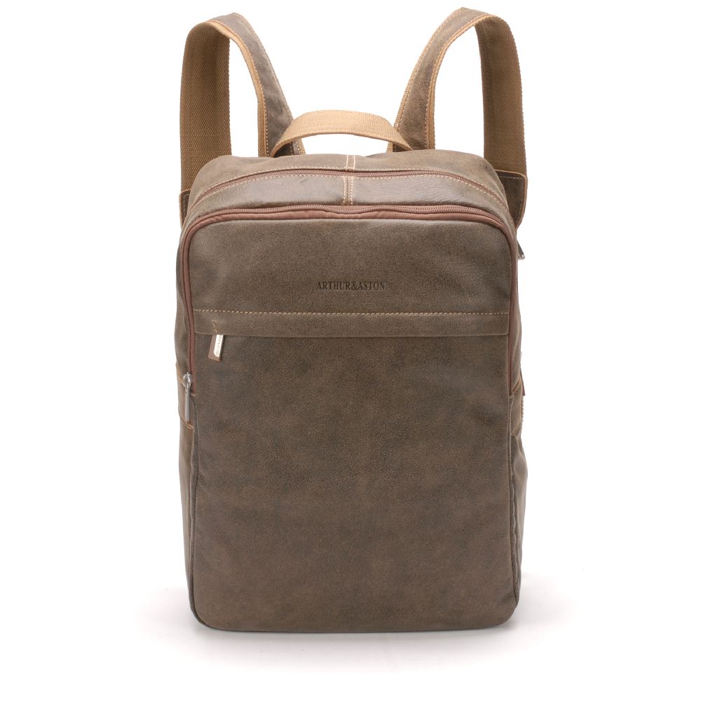 Cristiano destroyed leather backpack