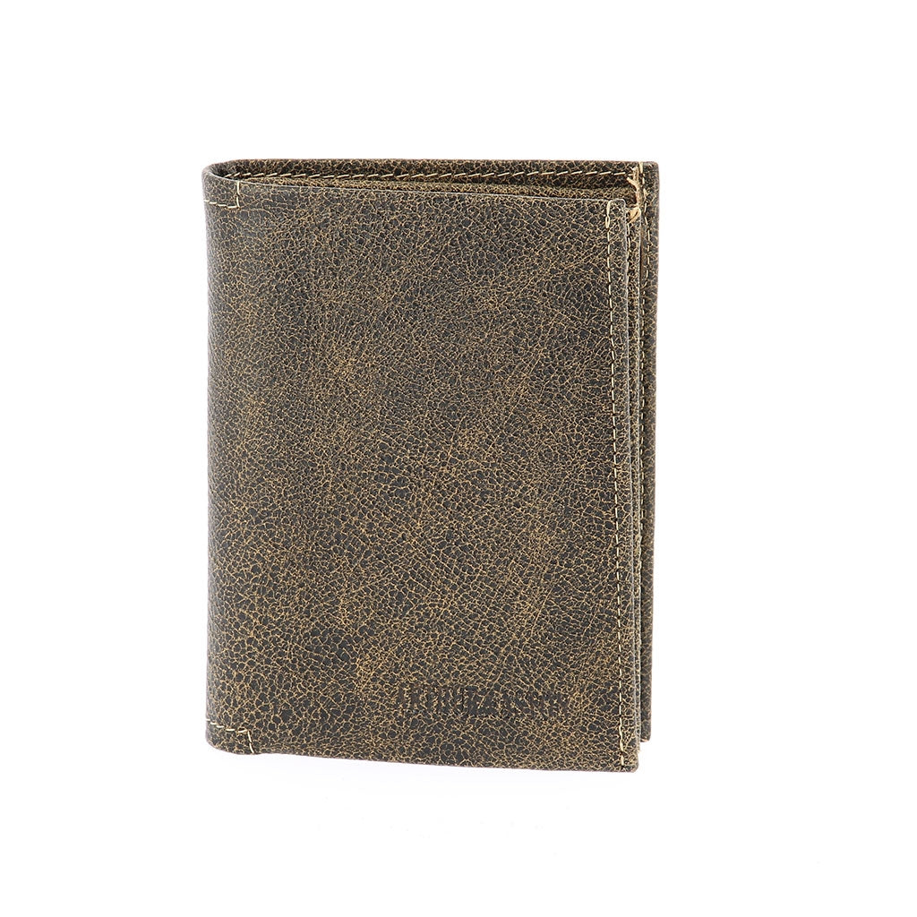 Cristiano 3-fold wallet in destroyed leather