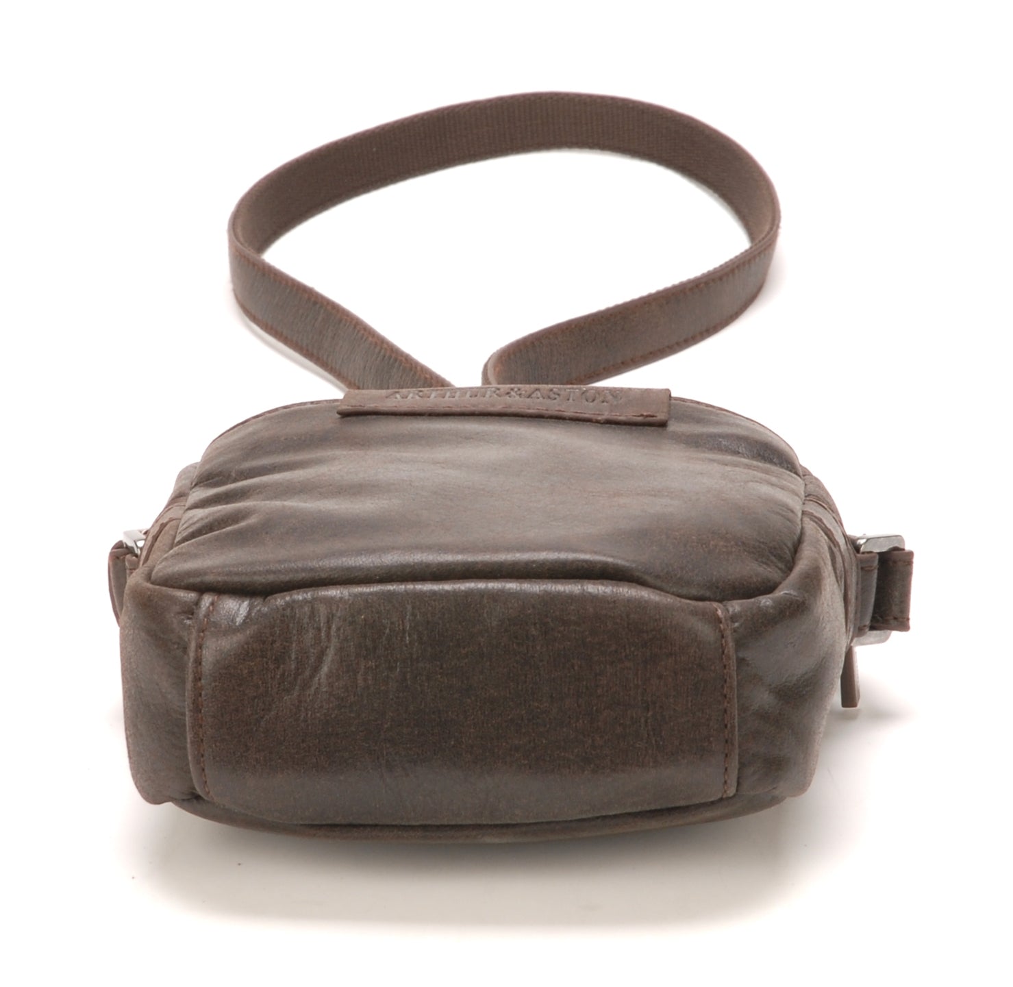 Sac travers petit modèle cuir vachette Marron