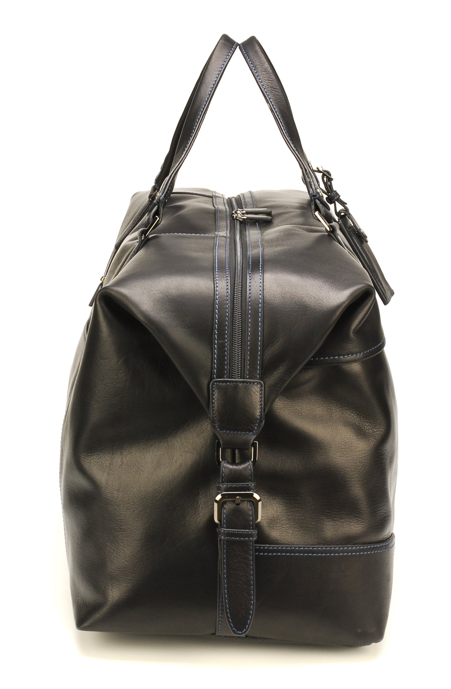 Sac de voyage grand modèle cuir plongé noir