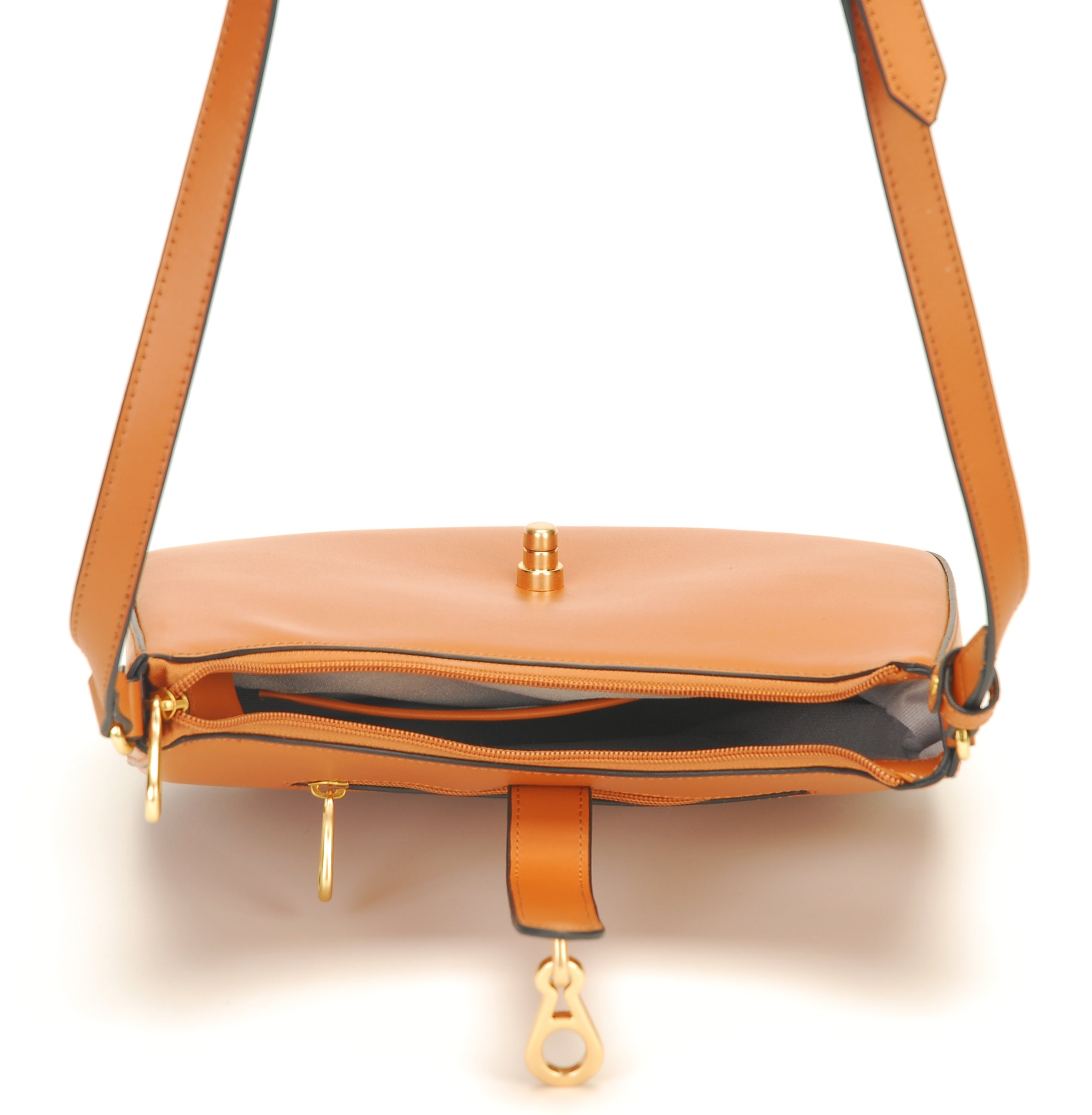 Edwina split leather crossbody bag 