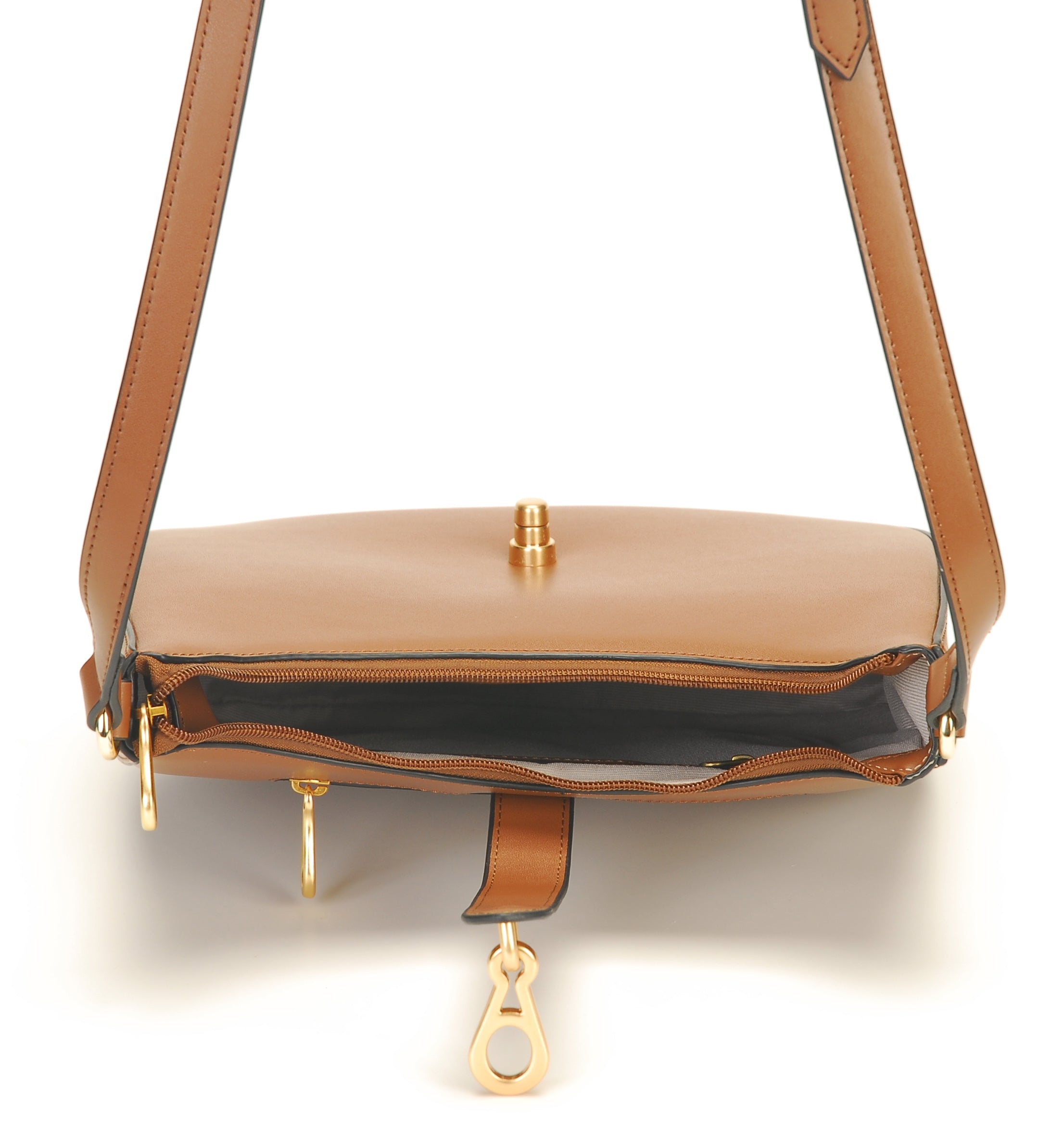 Edwina split leather crossbody bag 