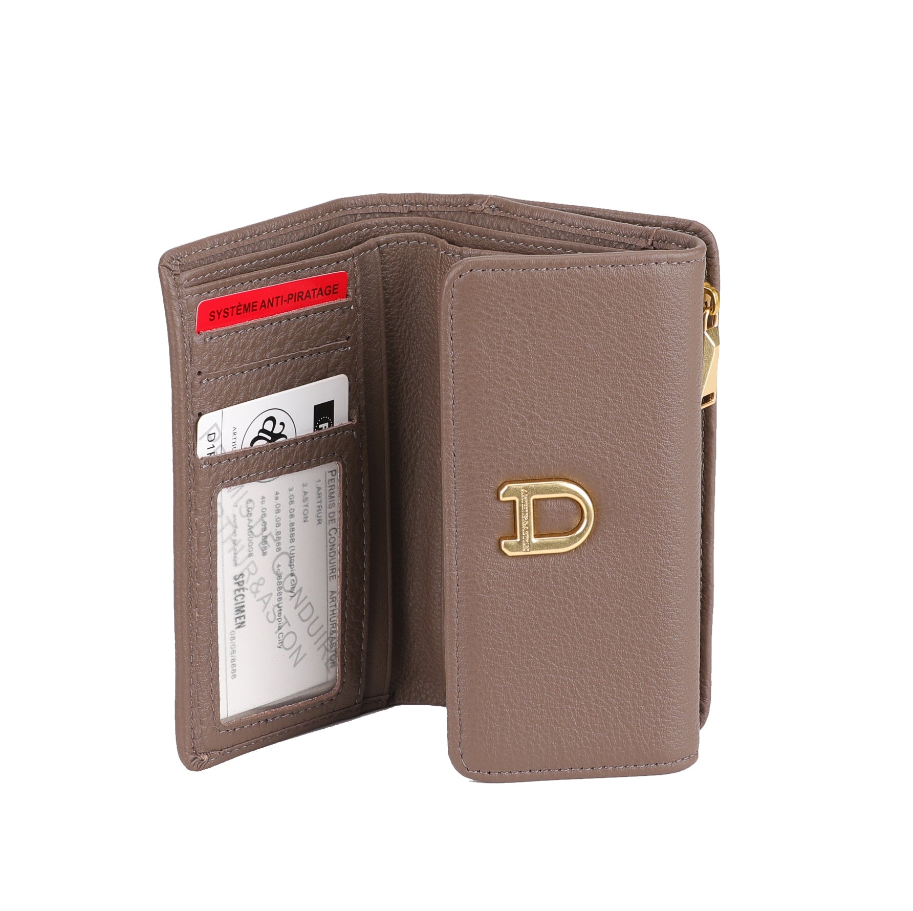 Portefeuille compact cuir Camille