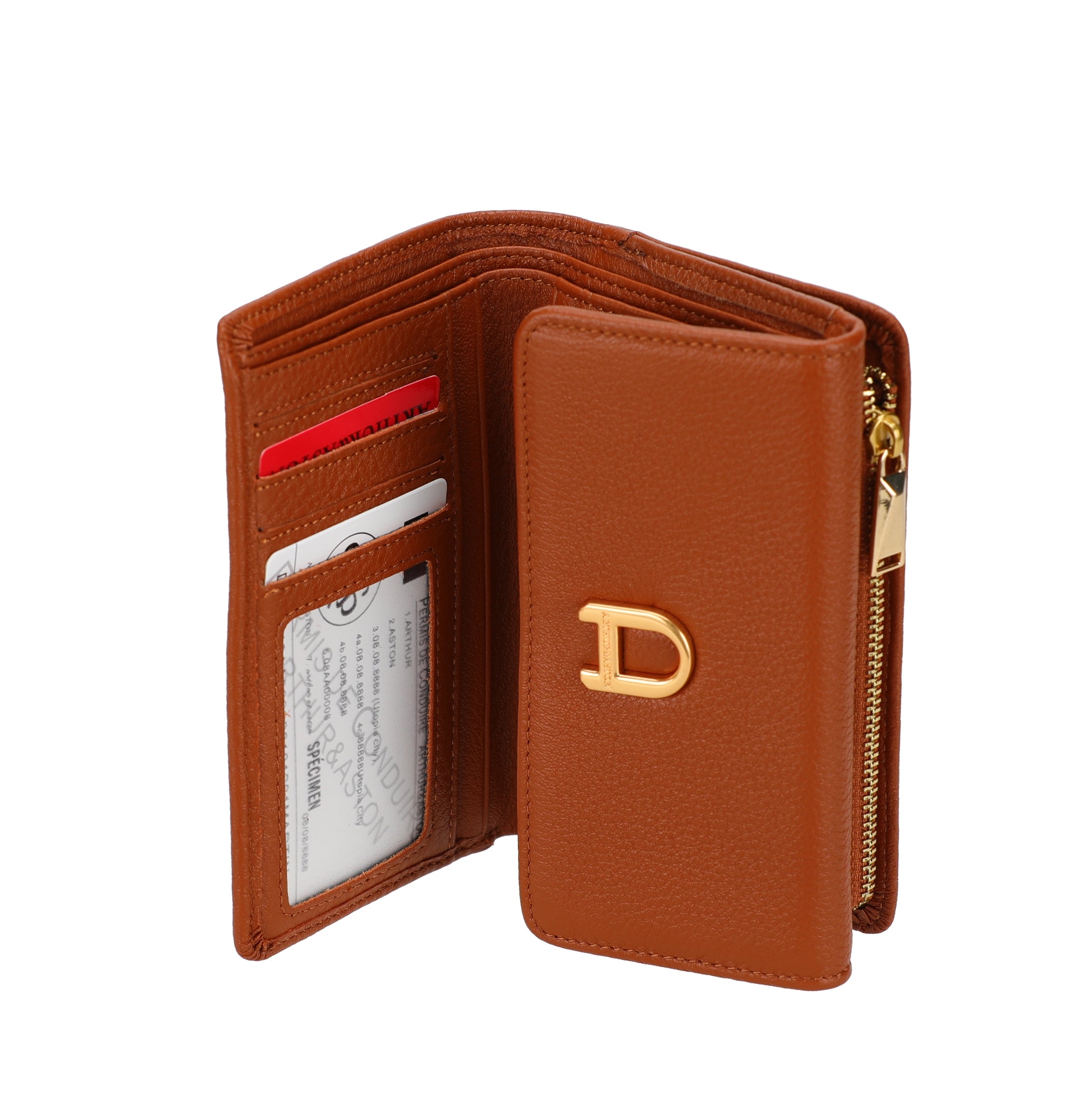 Portefeuille compact cuir Camille