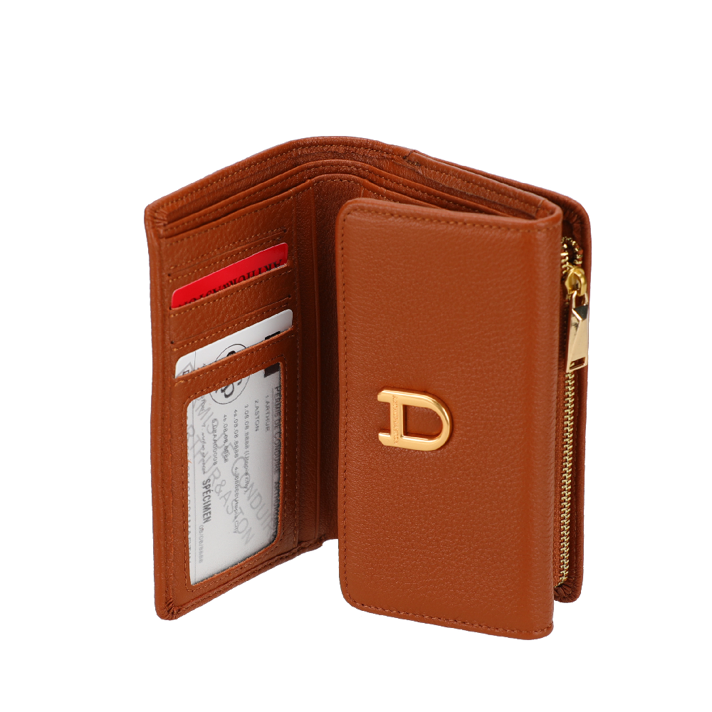 Portefeuille compact cuir Camille